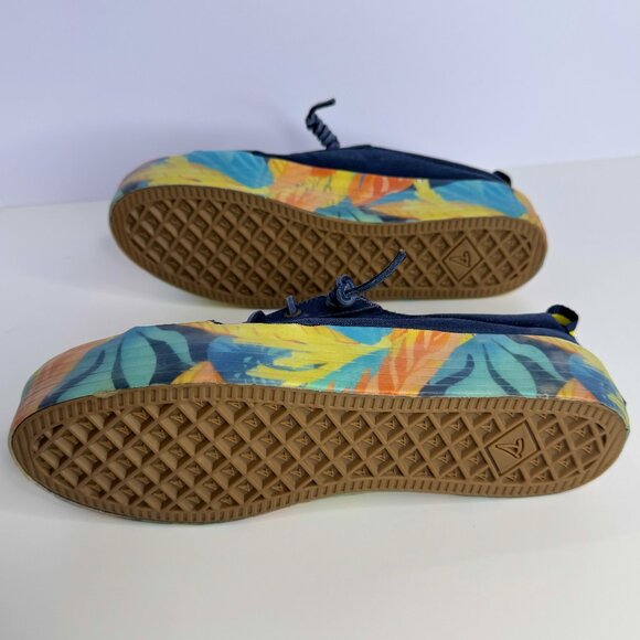 Womens 9.5 Sperry Crest Vibe Navy/Coral Floral Tropical Platform Slip On Sneaker - Picture 7 of 8